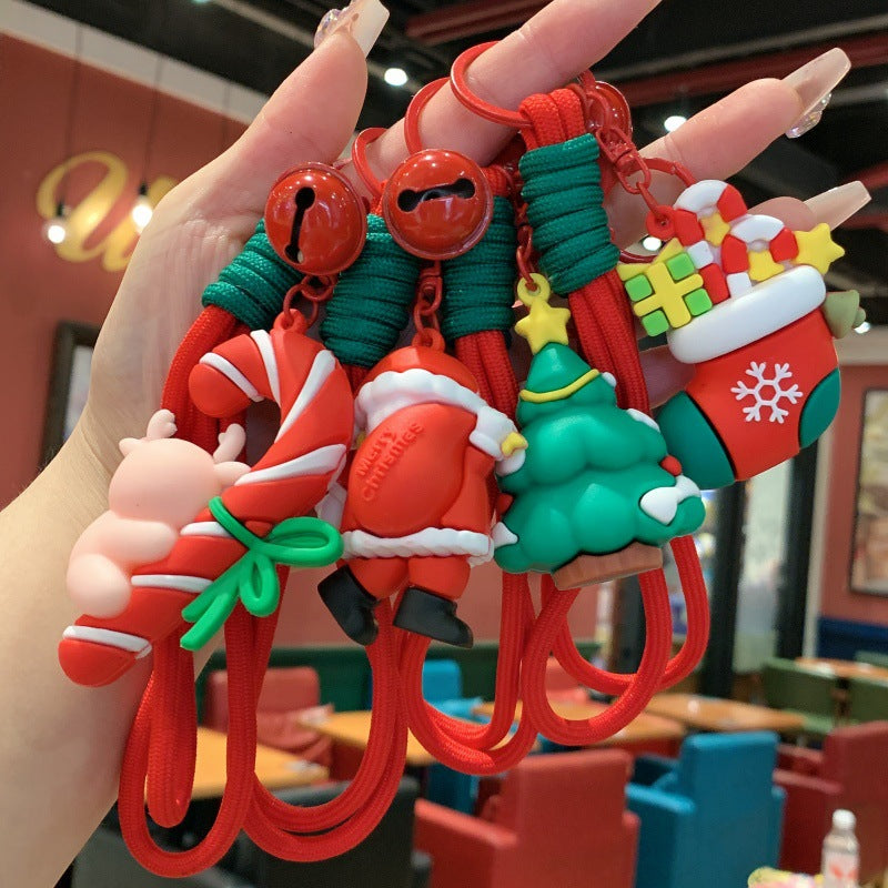 Wholesale Christmas children' s bag keychain cute pendant