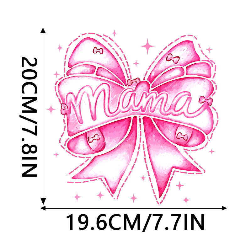 Wholesale 10pcs Leopard print bow Mother's Day UV DTF Ready to Press Transfers Wraps