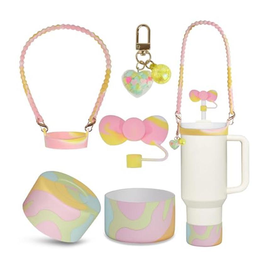 Wholesale Black Cup Set Cross Keychain 40oz Cup Accessories Set