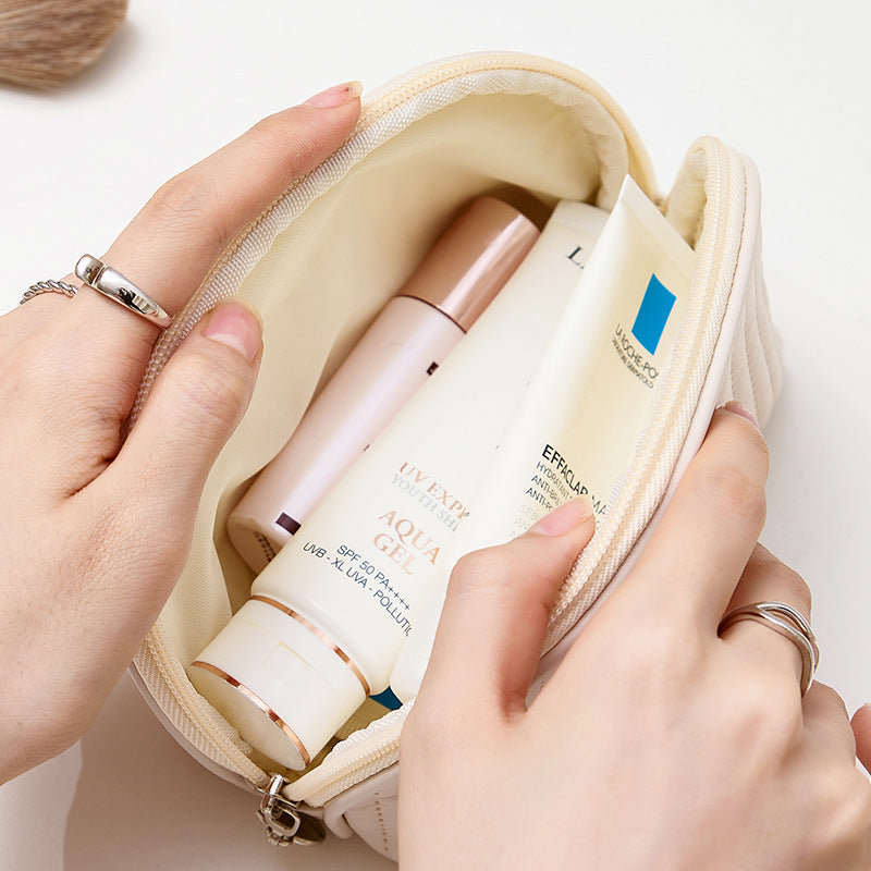 Wholesale Leather Portable Small Portable Toiletry Bag