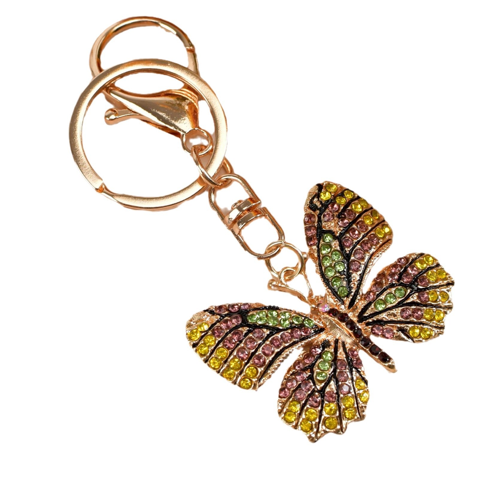 Wholesale Creative Personalized Double Layer Butterfly Keychain