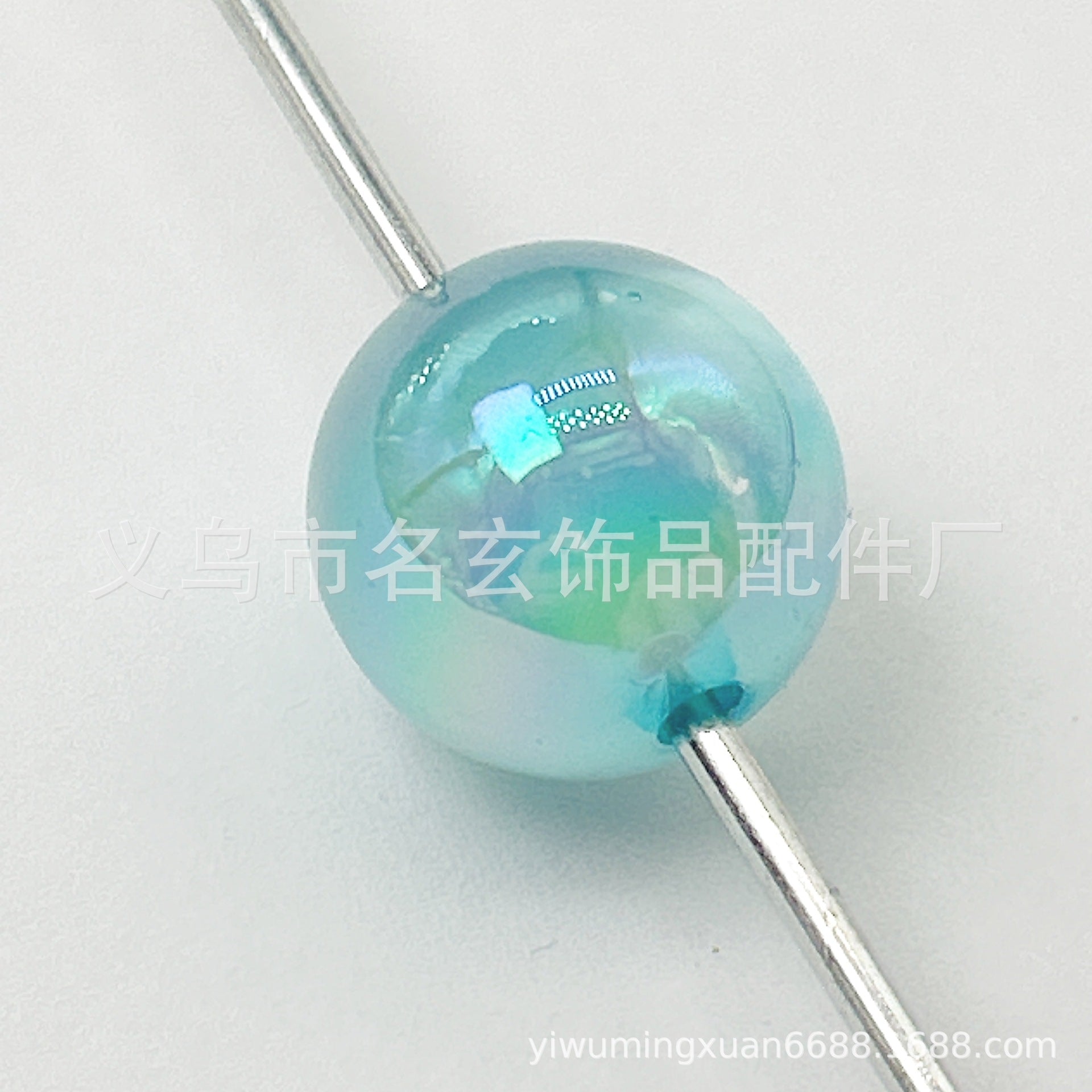 Wholesale Random 200 pcs/pack  Colored electroplated cat' s eye beads Acrylic Beads