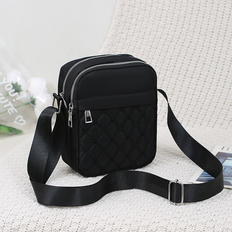 Wholesale Oxford Cloth Shoulder Bag Embroidered Thread Diamond Cross Body Bag Leisure Mobile Phone Bag Travel Bag