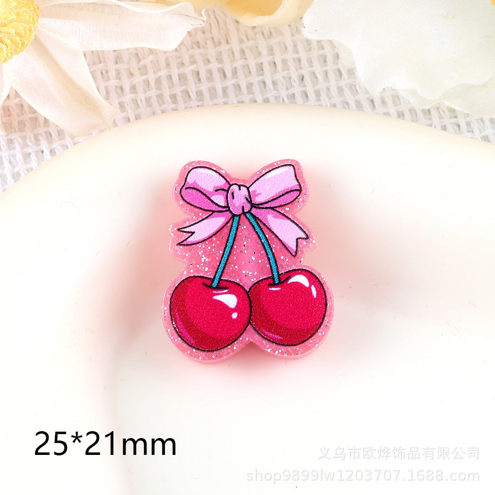 Wholesale 5pcs  Cartoon Bow Acrylic Beads