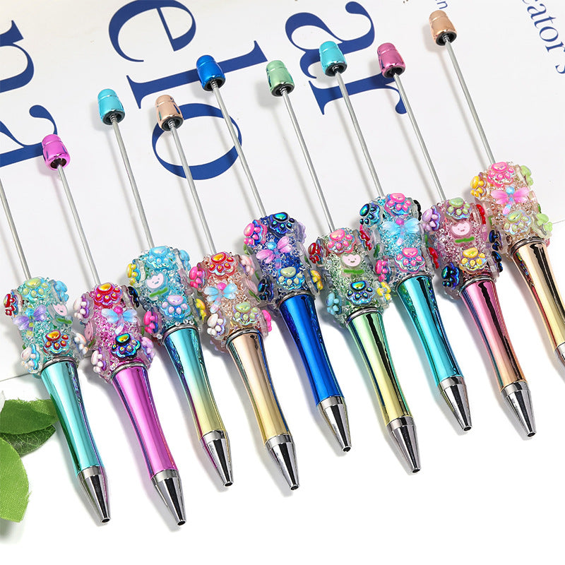 Wholesale Cartoon Cat Claw Gestapia Sugar Pen Dragonfly Tulip Beadable Pen