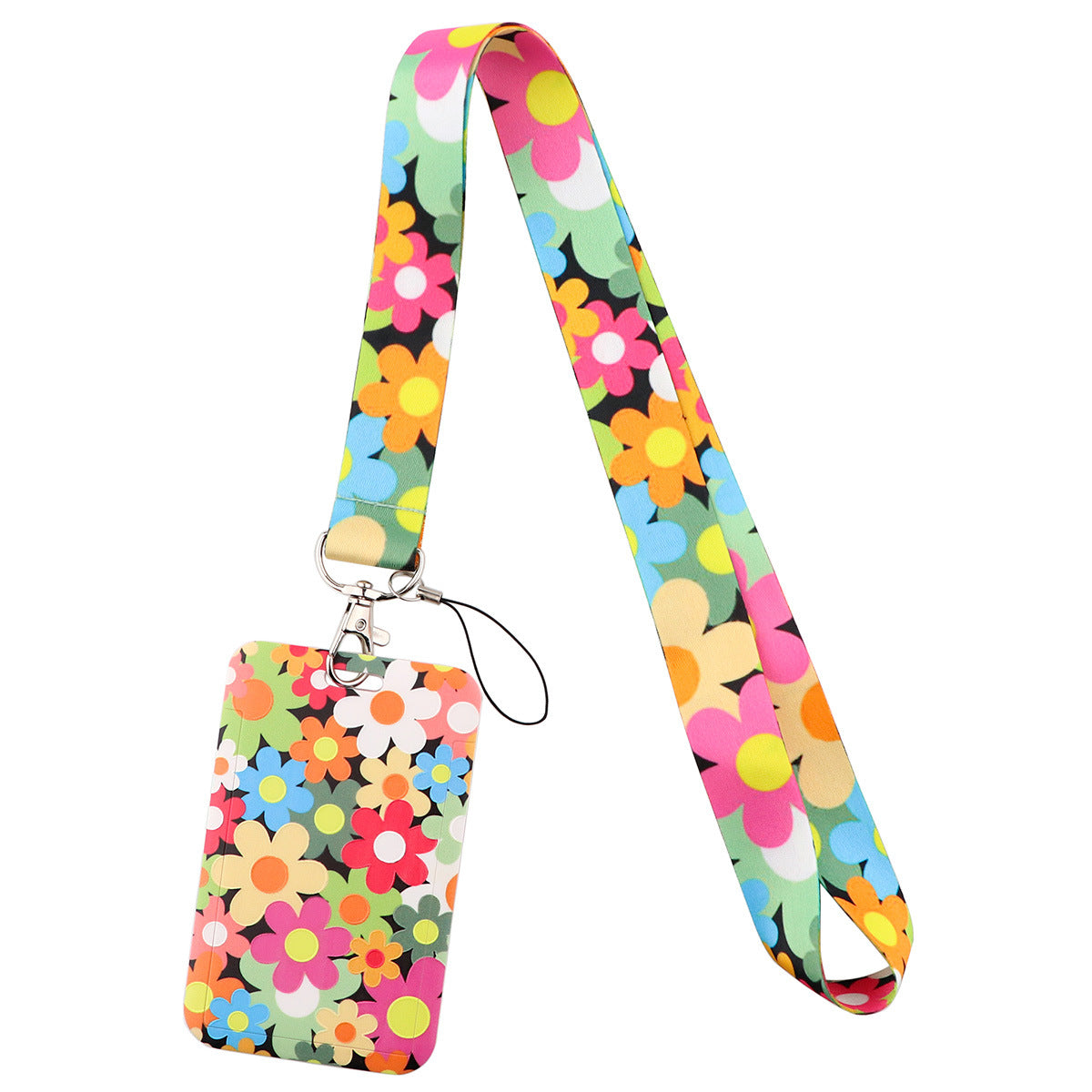 Wholesale Sunflower Daisy Flowers Mobile Phone Lanyard Card Holder Keychains