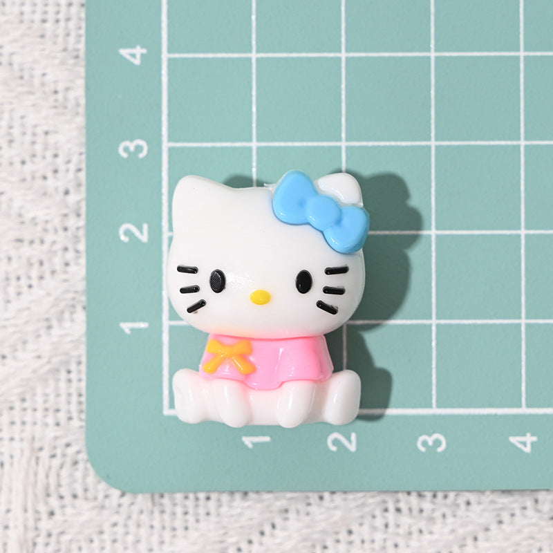 Wholesale 5pcs/pack Cartoon Rubber Beads Bow with Hole Loose Beads	OLY Exclusive