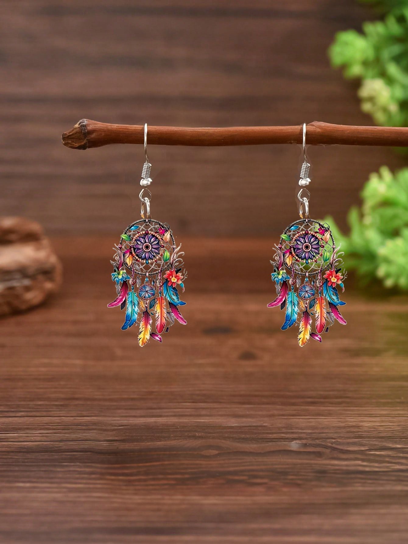 Wholesale Dreamcatcher acrylic earrings