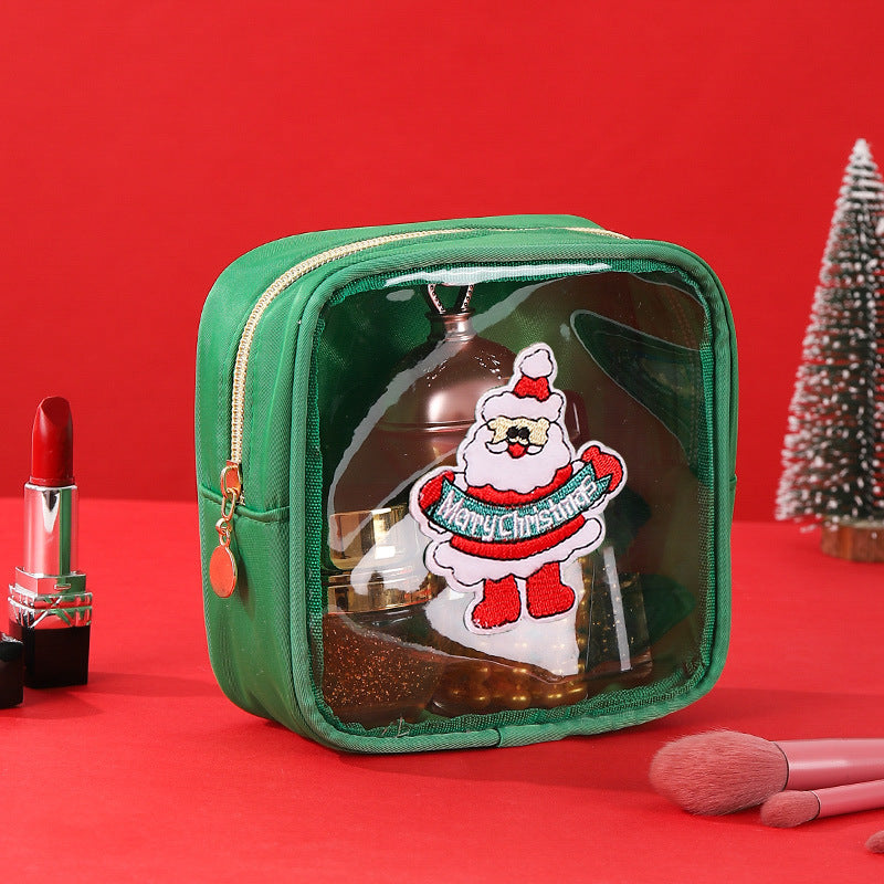 Wholesale Christmas Snow Embroidered Letter Large Capacity High Beauty Travel Handbag