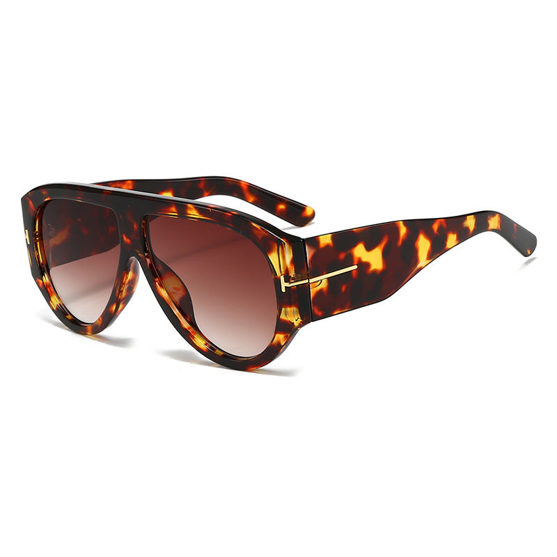 Wholesale Large-frame sunglasses  glasses retro UV-resistant sunglasses