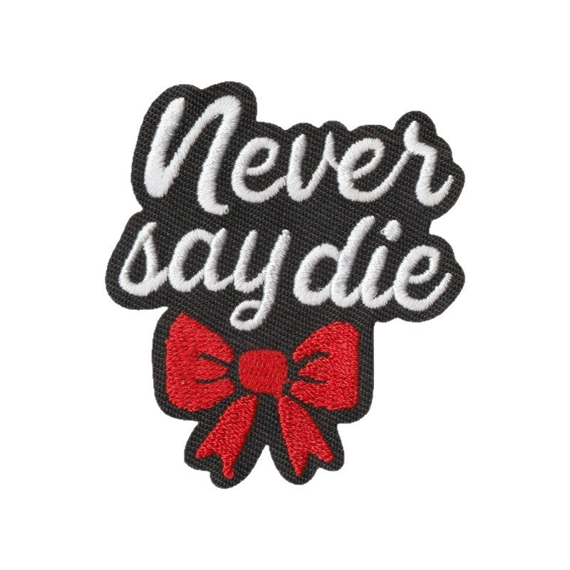 Wholesale Set Of 9 Cartoon English Phrase Embroidered Iron On Patches For Clothing Bags Black White DIY Decorative Accent