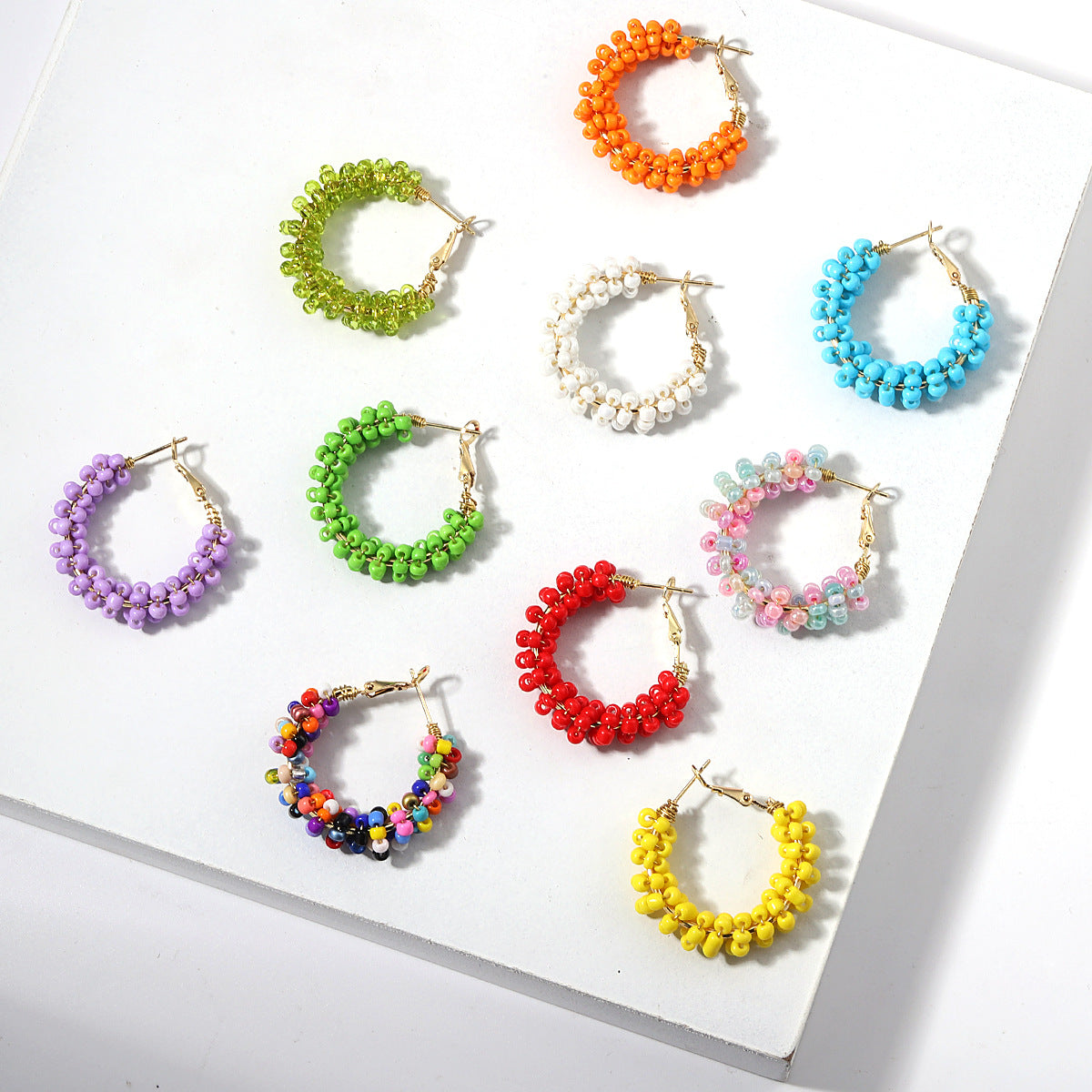 Wholesale handmade beaded earrings Bohemian fashion  exquisite earrings