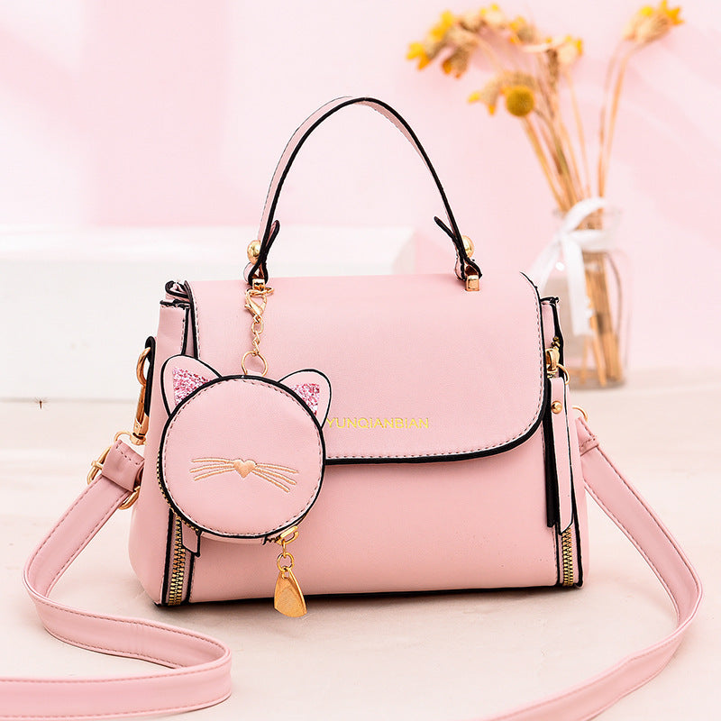 Wholesale Fashion Student Cat Portable Large Capacity Shoulder Small Square Bag