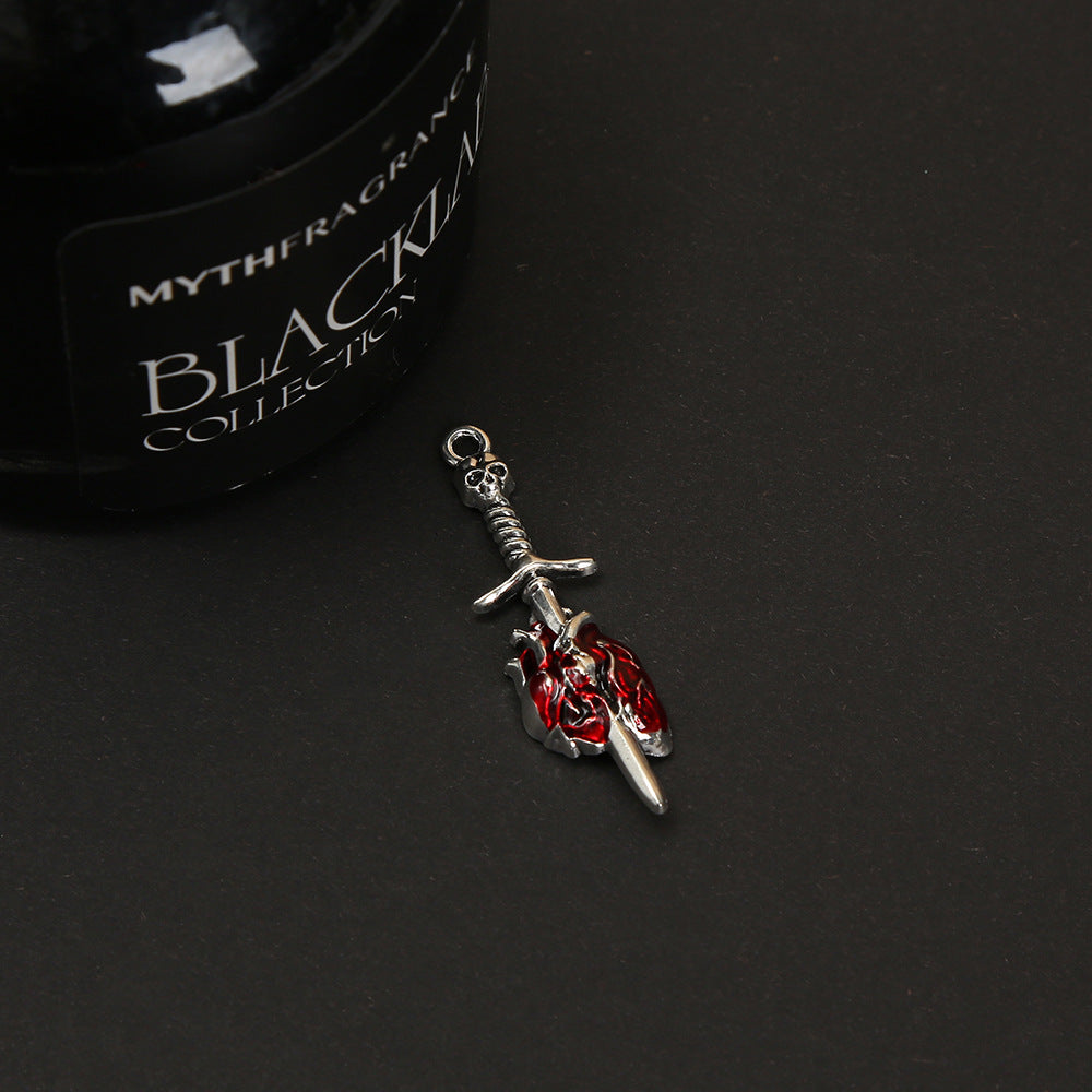 Wholesale 50PCS Vintage red heart pendant