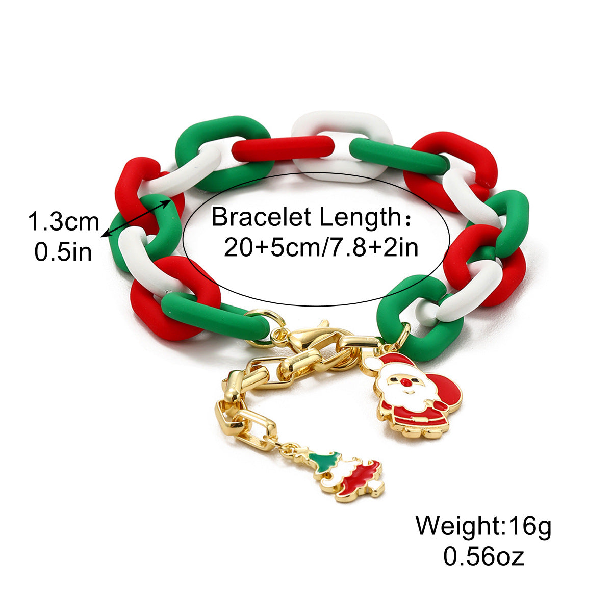 Wholesale Christmas Clay Crystal Pearl Bracelet