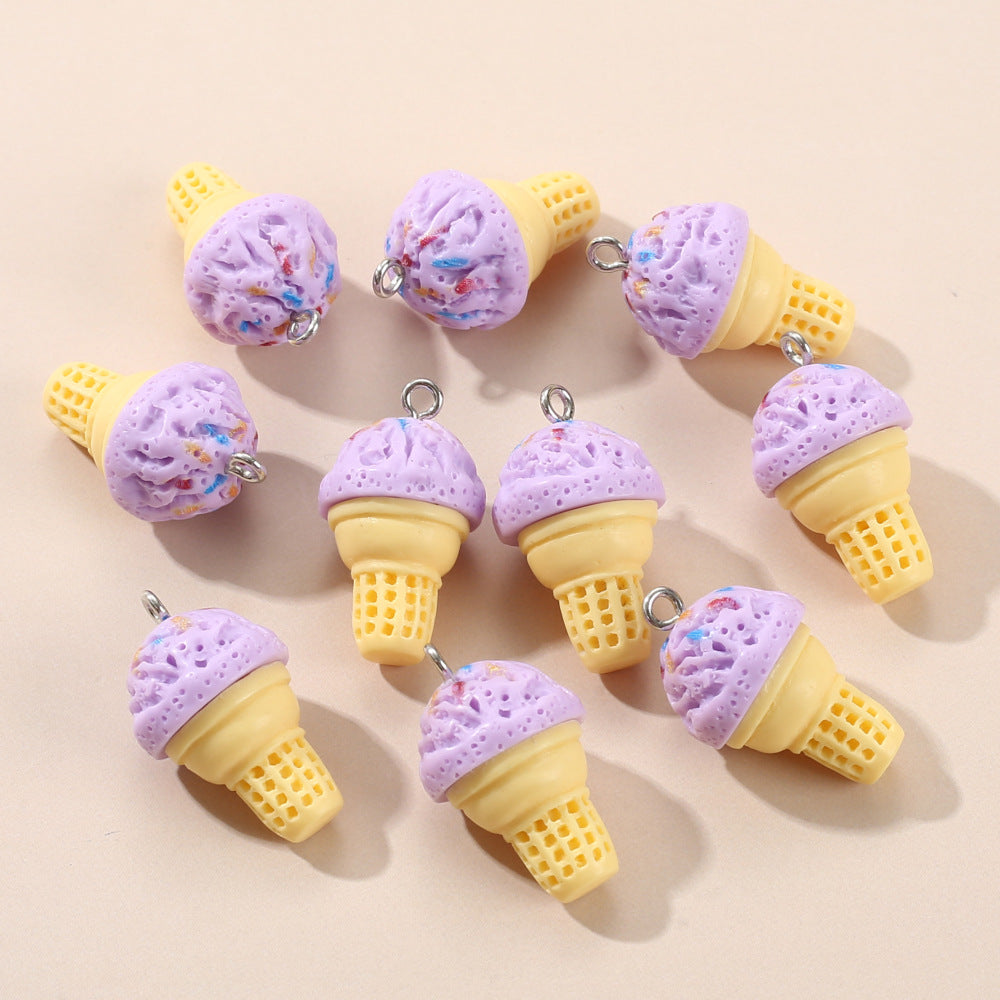 Wholesale 20pcs Ice-cream Silicone Beads