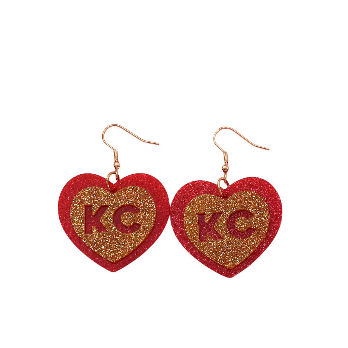 Wholesale  Valentine' s Day Love  Peach Heart Earrings Jewelry Ladies