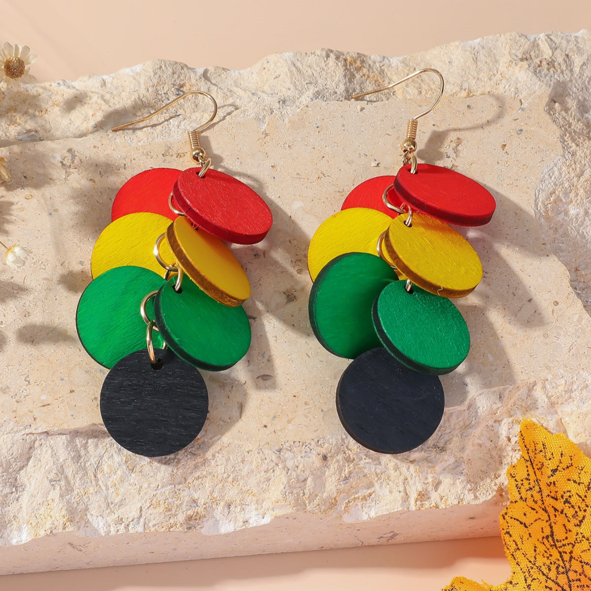 Wholesale Simple Fashion Wood Geometric Earrings