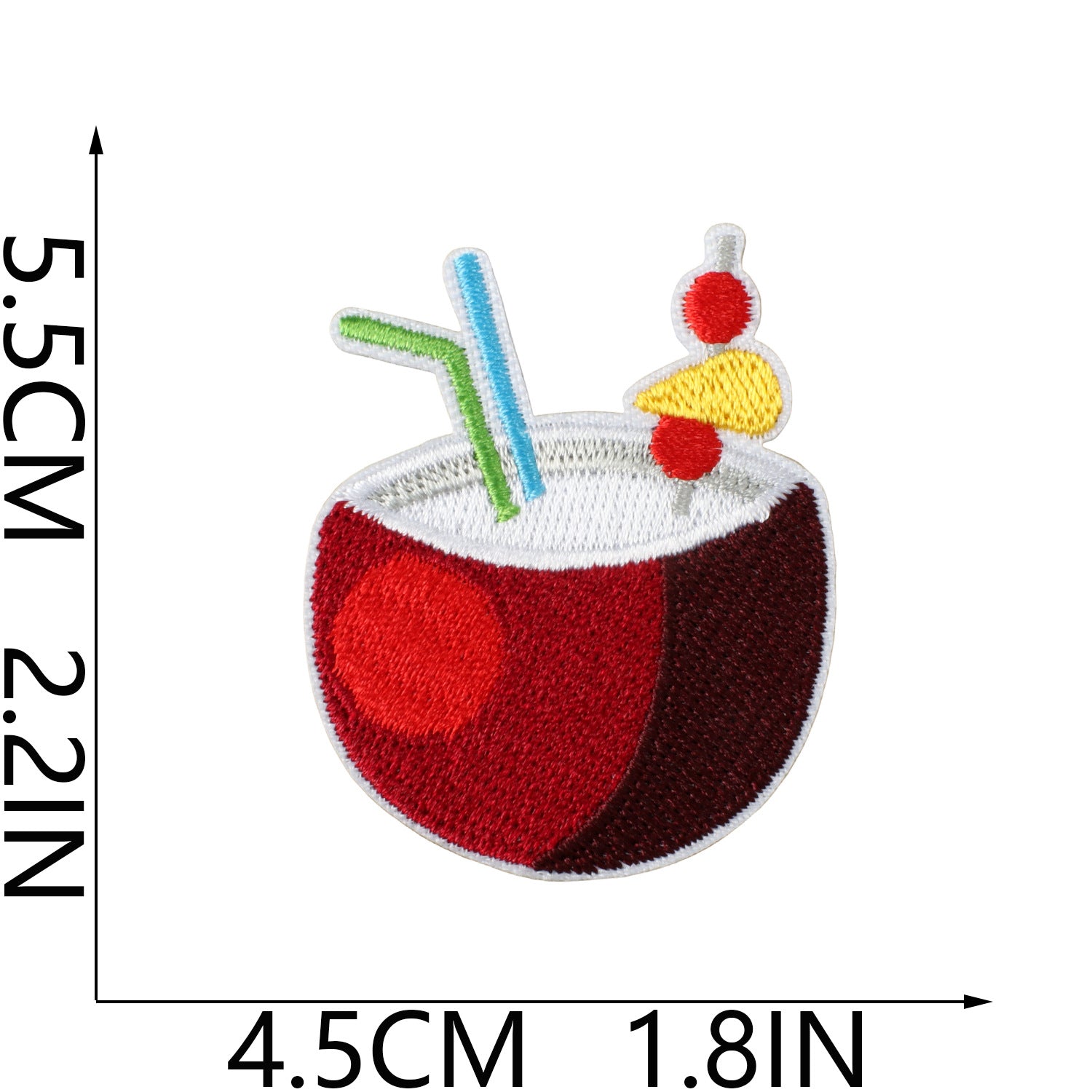 Wholesale Fashion Embroidery Patch Polyester Beach Ice Cream Applique For Clothing Bags And DIY Craft Projects