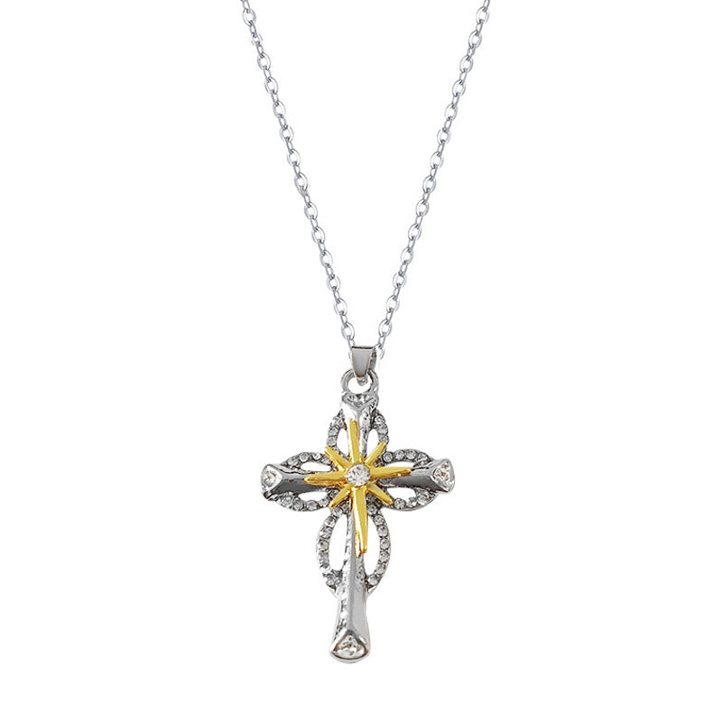 Wholesale Summer  Cross Necklace Double-Layer Accessory