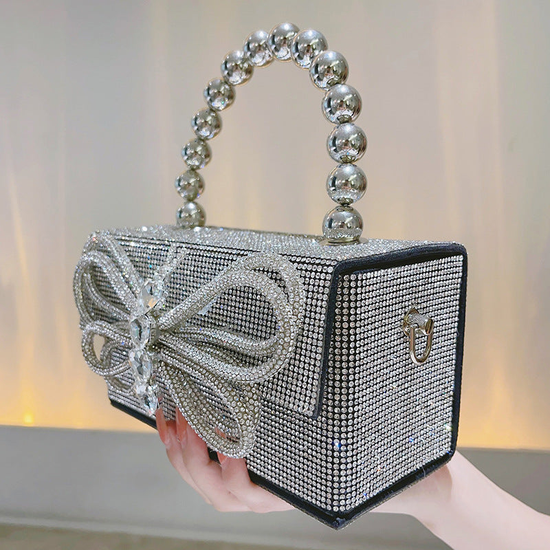 Wholesale Metallic Shiny Vintage Diamond Handbags