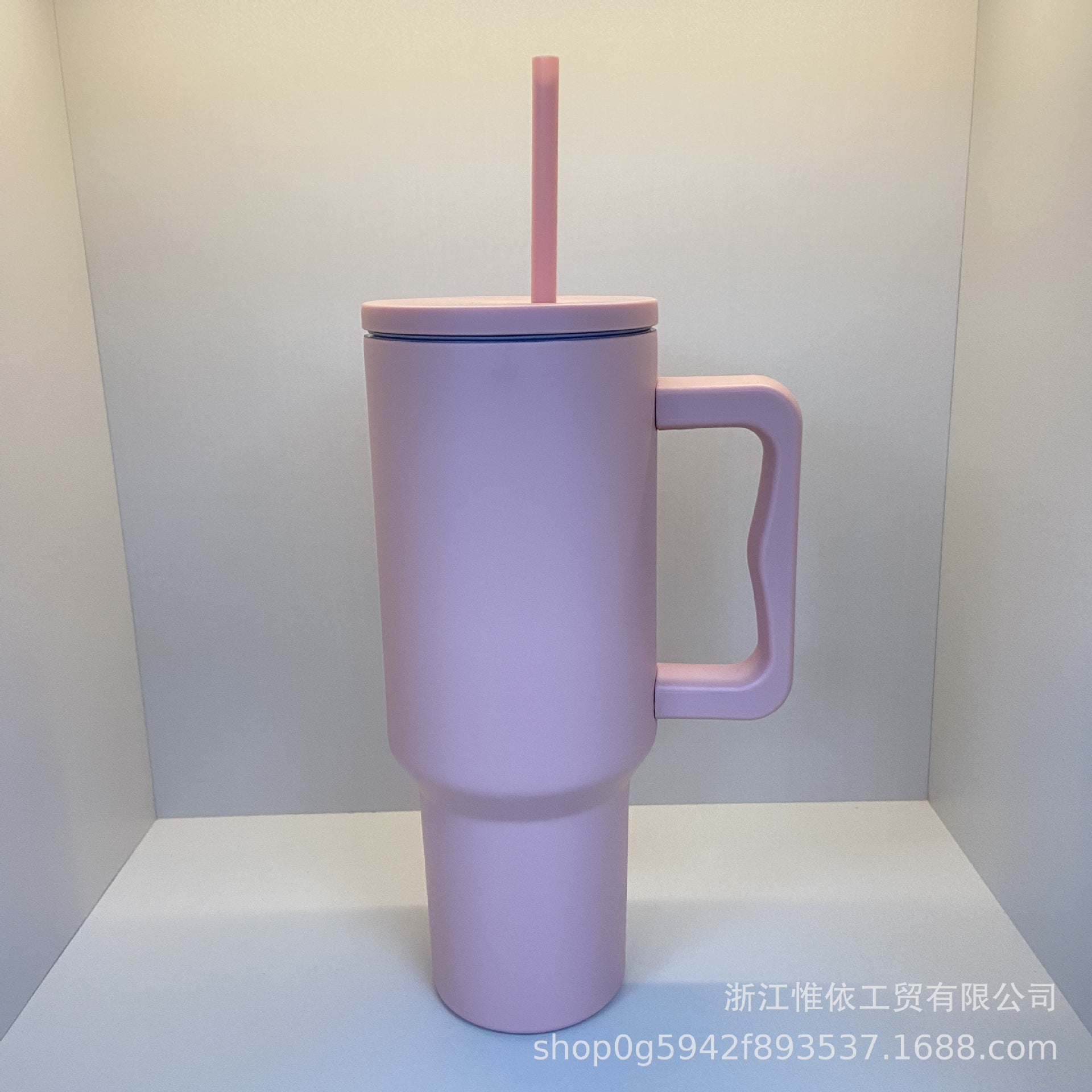 Wholesale 40oz Handle Car Cup Stainless Steel Straw Ice Cup Car Portable Thermos Cup