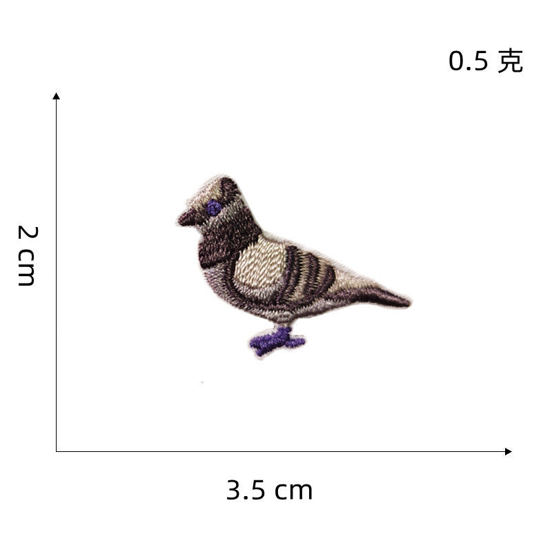 Wholesale Polyester Bee Cartoon Bird Embroidery Patch Self Adhesive Cloth Sticker For DIY Clothing And Phone Case Decoration Stylish Gift