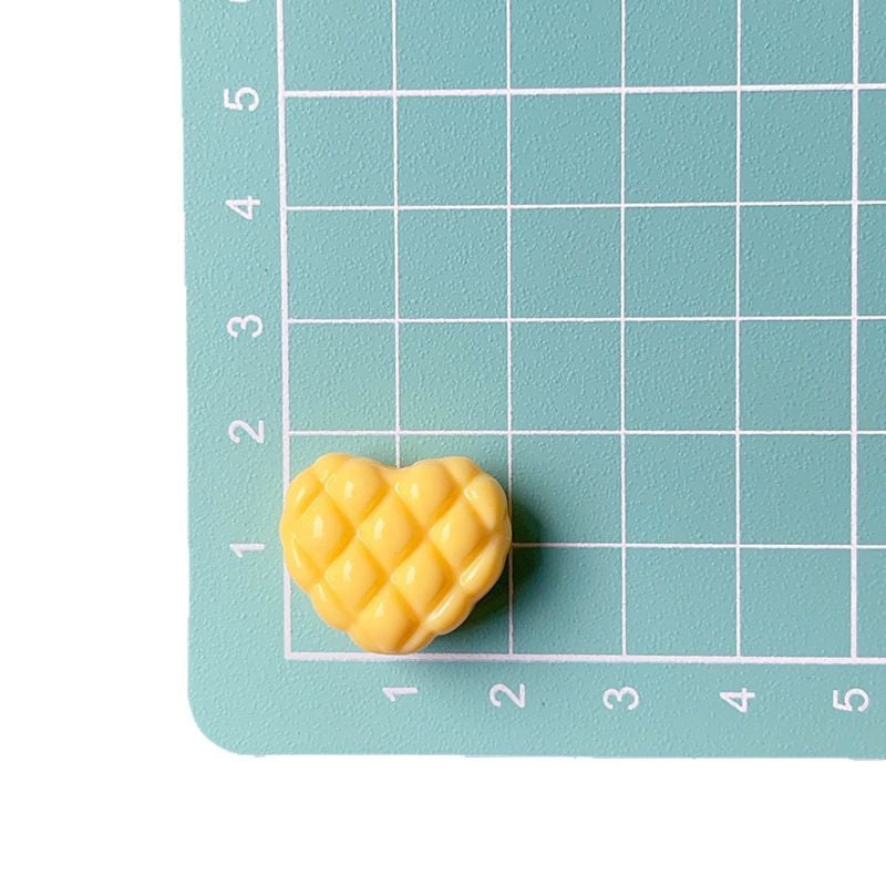 Wholesale 5pcs/pack  Checkered heart-shaped dopamine heart-shaped beads Acrylic Beads