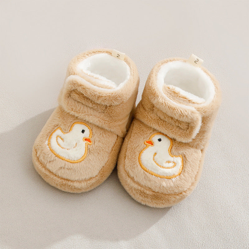 Wholesale Autumn and Winter Baby Non-slip Toddler Shoes Plus Velvet Soft Sole Shoes