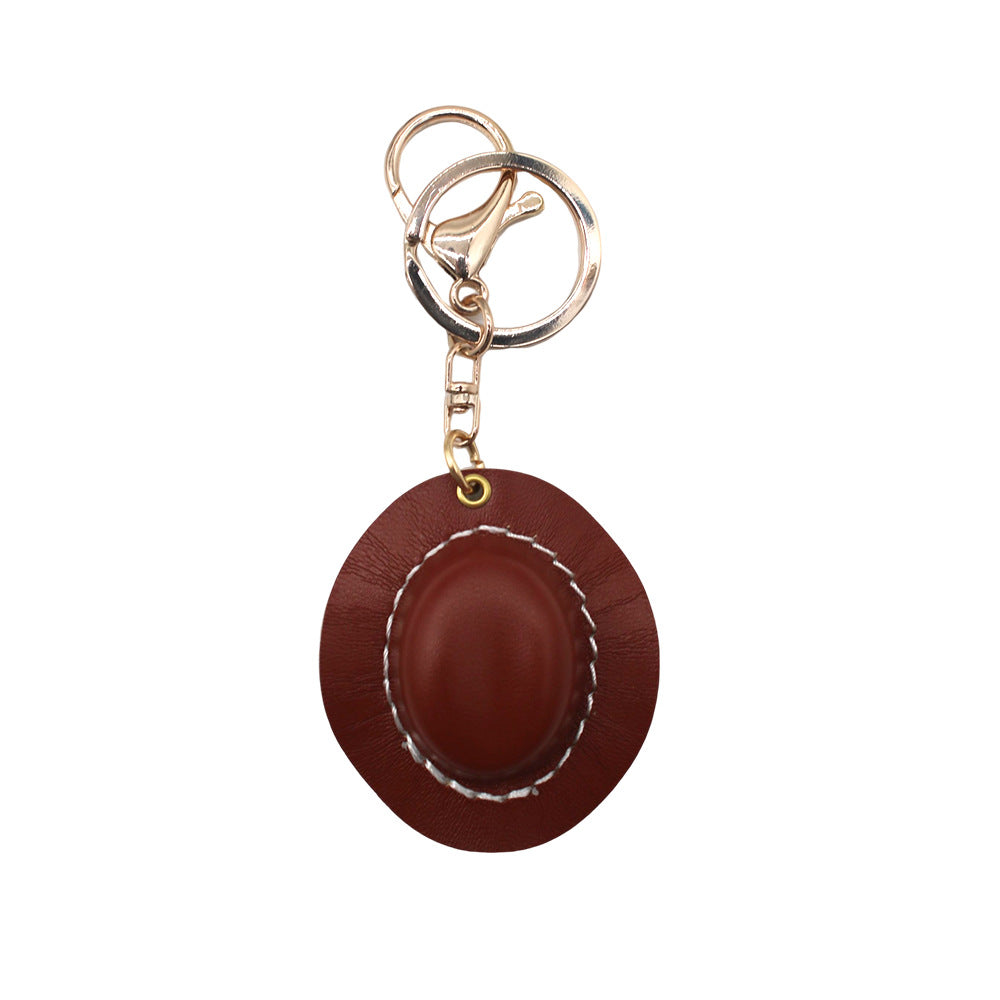 Wholesale PU Western Cowboy Hat Keychain