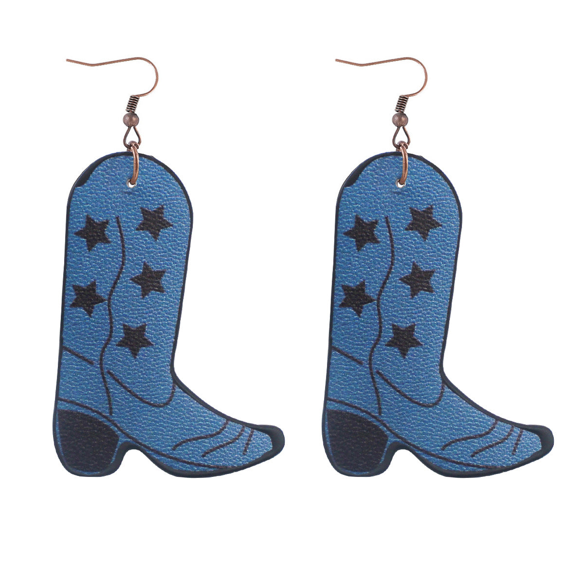 Botas al por mayor Pendientes de borde engrasado de leopardo