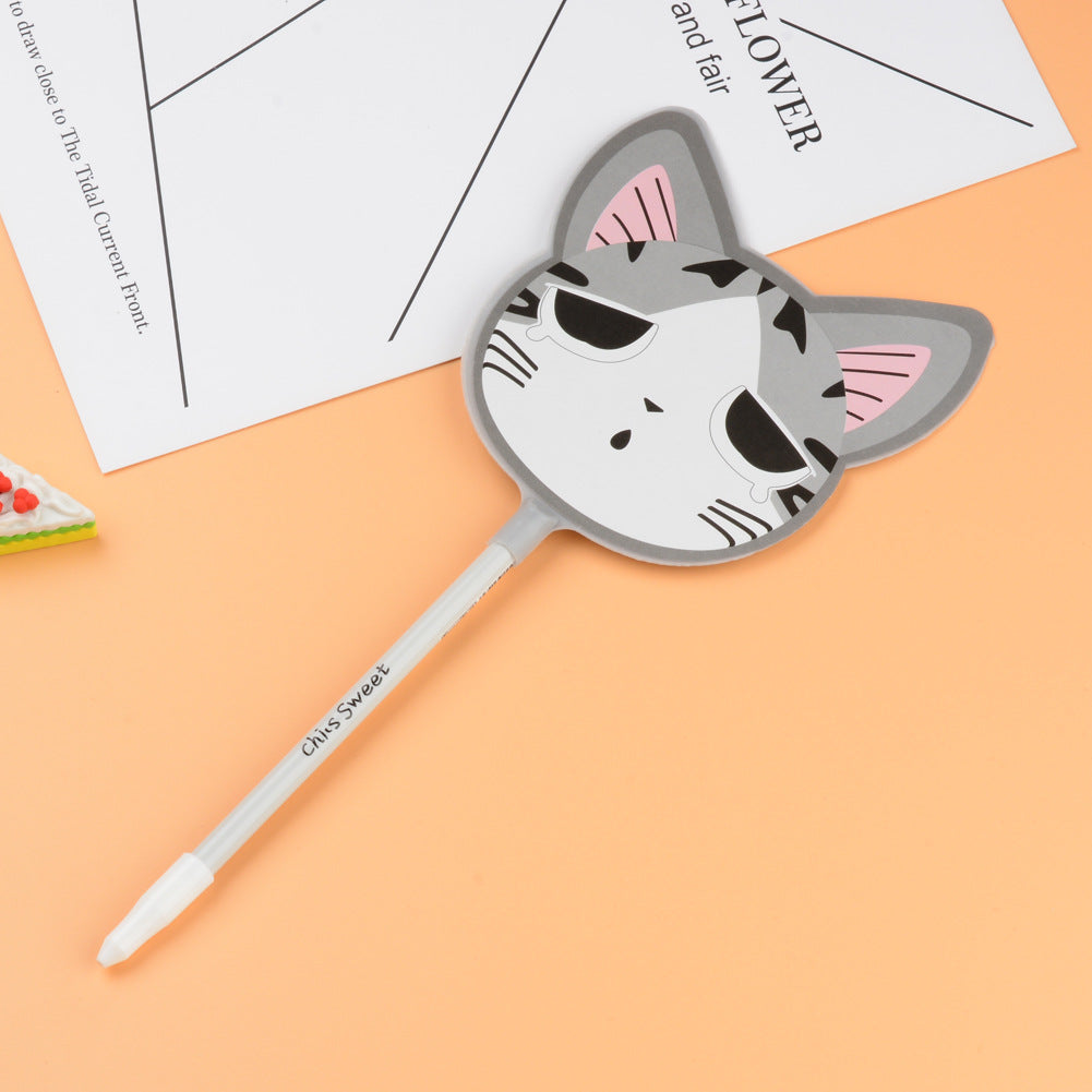 Wholesale Plastic Cartoon Cat Fan Gel Pen
