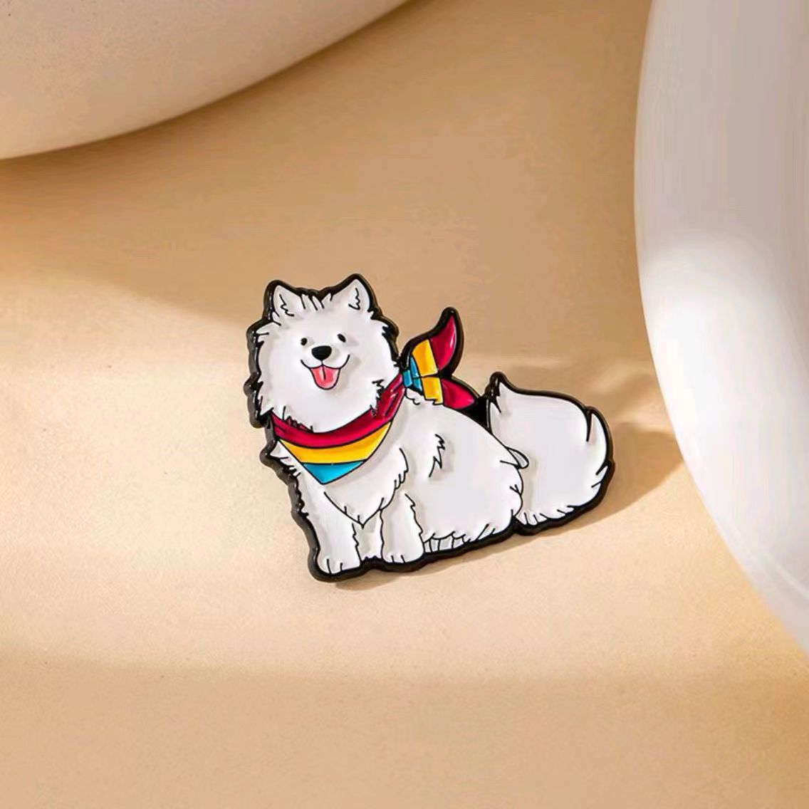 Wholesale Creative Retro Alloy Enamel Puppy Character Brooch