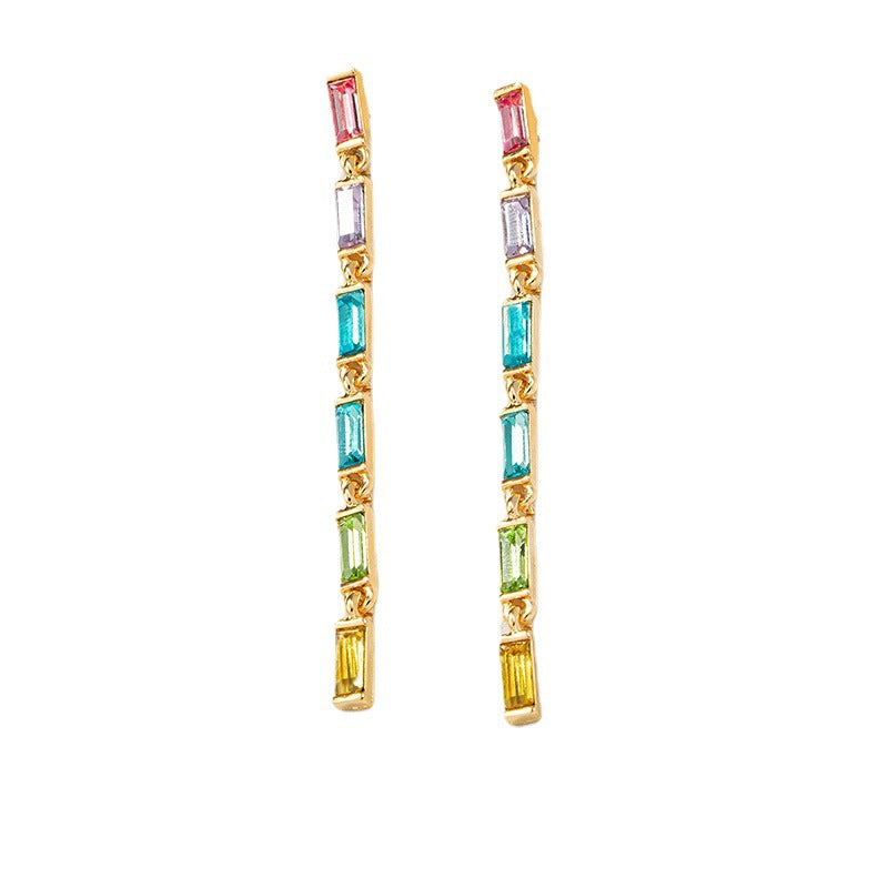 Pendientes de aleación de diamantes de color colgante al por mayor