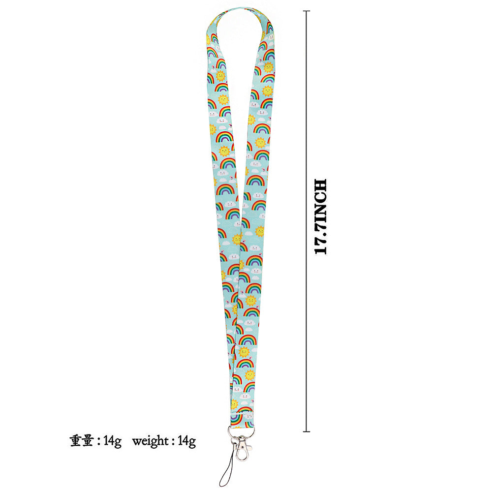 Wholesale Gay Rainbow Polyester Badge Lanyard