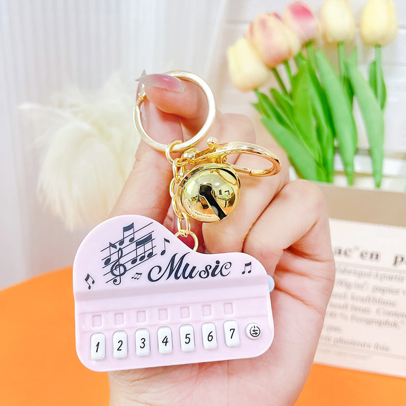 Wholesale Luminous Mini Piano Toy Plastic Keychains