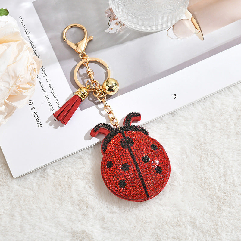 Wholesale Ladybug Rhinestone Keychain