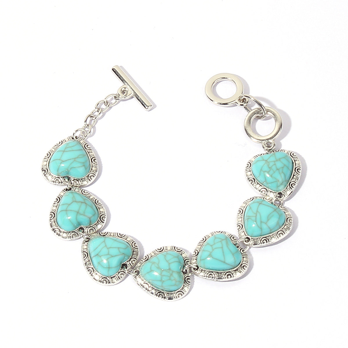 Wholesale Retro Love Turquoise Bracelet