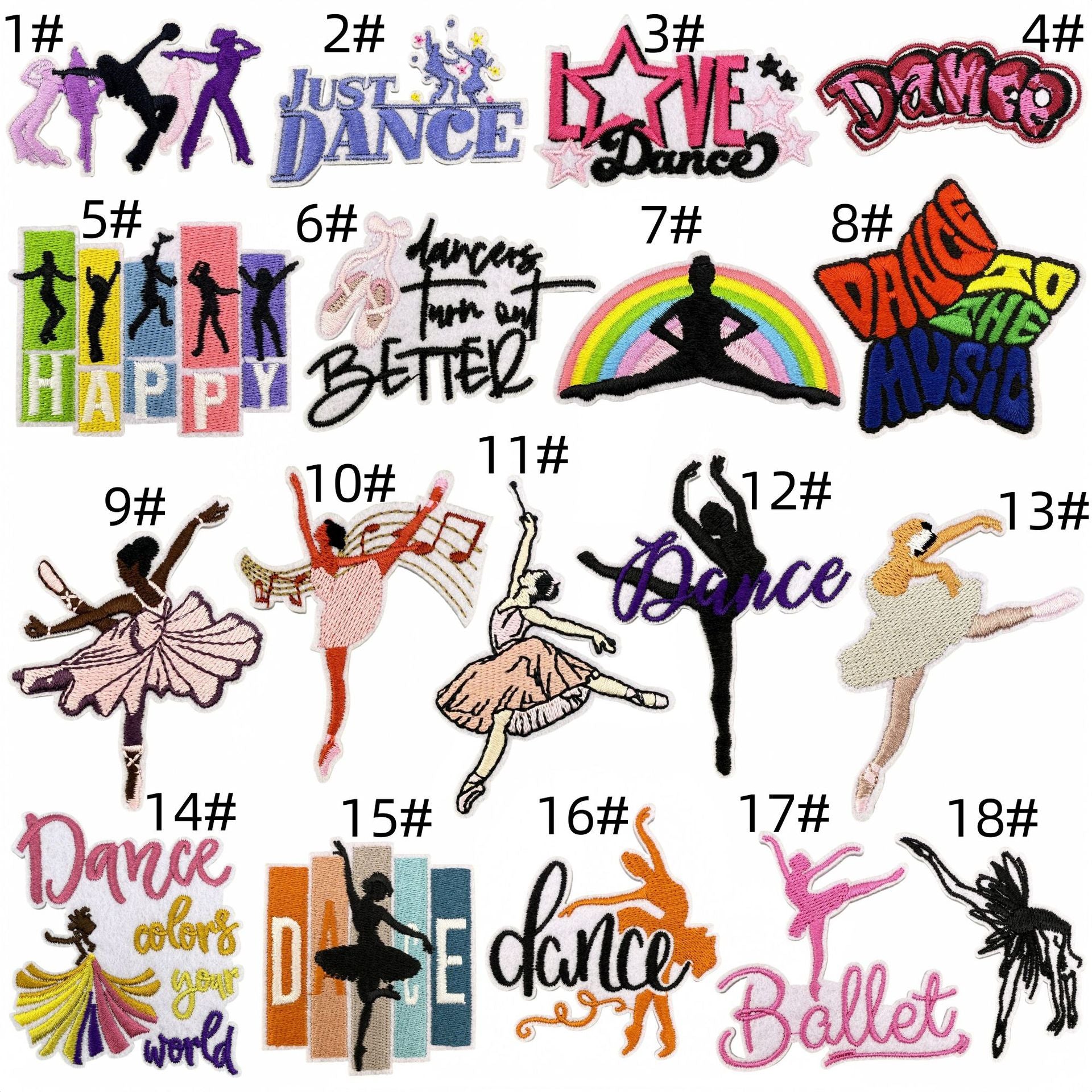 Wholesale Colorful Graffiti Cartoon Ballet Dance Girl DIY Patches