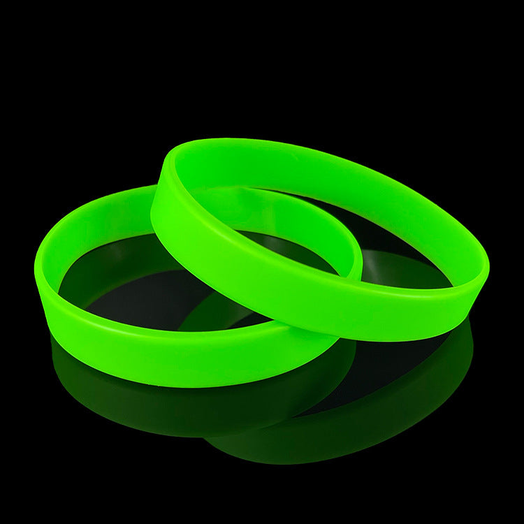 Wholesale 100pcs Sports Bracelets Grouped Printable Engraved Color-filled Rubber Bracelets