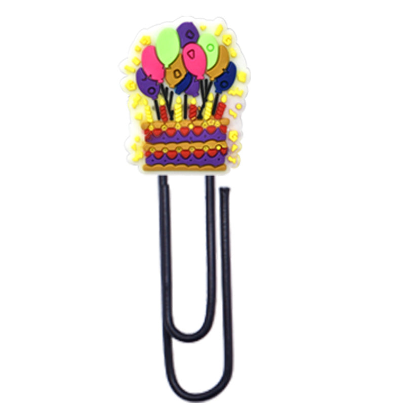 Wholesale Random 50pcs Birthday Cake Paper Clip Bookmark