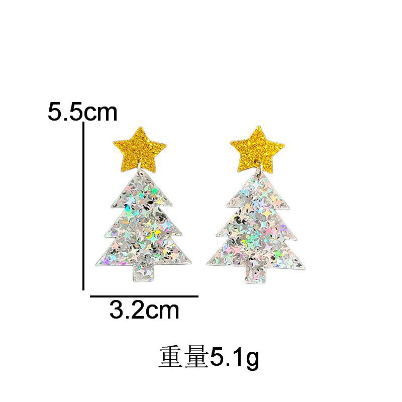 Wholesale Christmas Tree Rainbow Koala Dinosaur Cactus Acrylic Earrings
