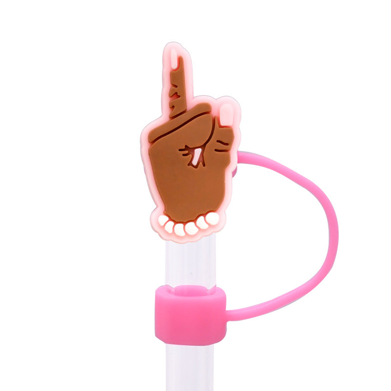 Wholesale Random 100pcs 10MM pink dust plug straw h accessories