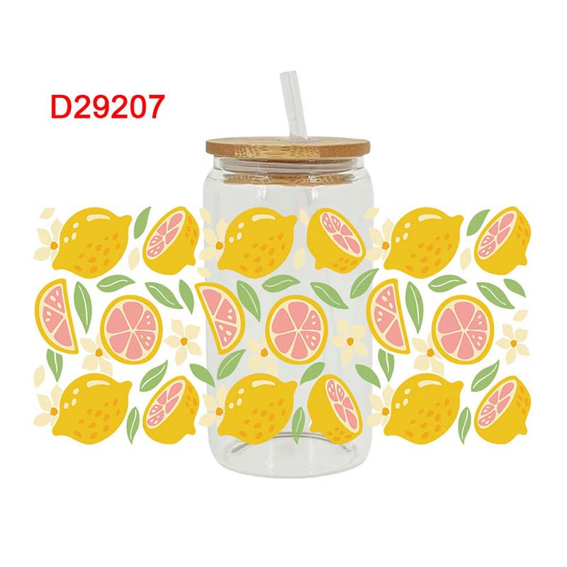 Wholesale Colorful Fruits 16oz Cup UV DTF Wrap