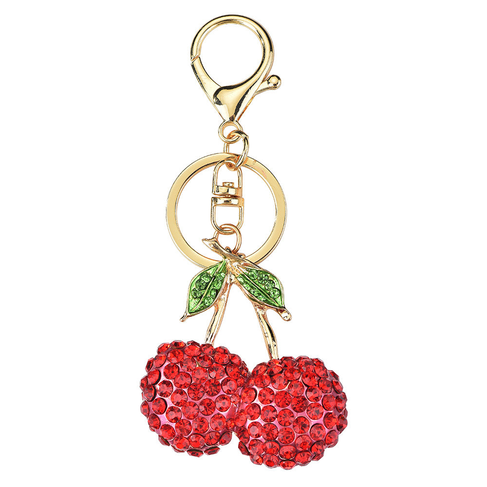 Wholesale Cherry keychain bag milk tea cup pendant