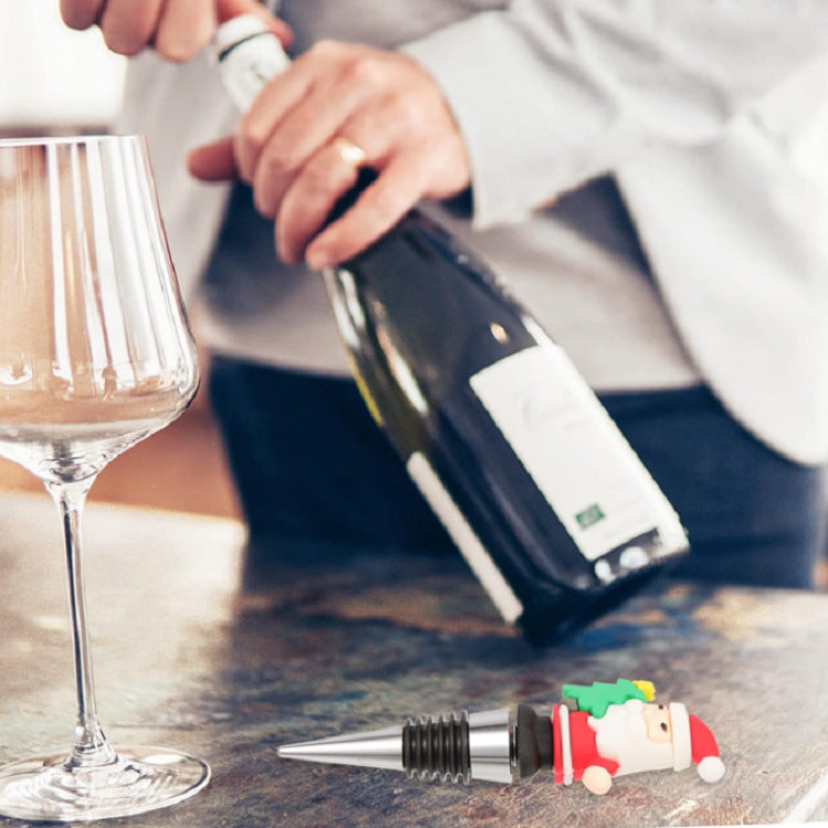 Wholesale Christmas Silicone Wine Bottle Stopper
