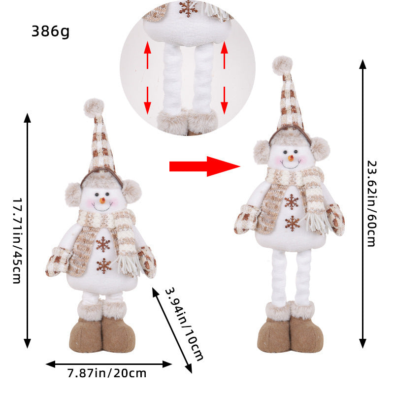 Wholesale Christmas Decorations Christmas Snowman Telescopic Doll
