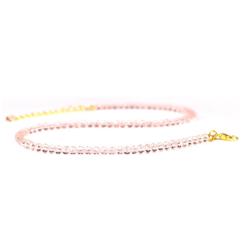 Collares de cristal sintéticos de vidrio negro al por mayor