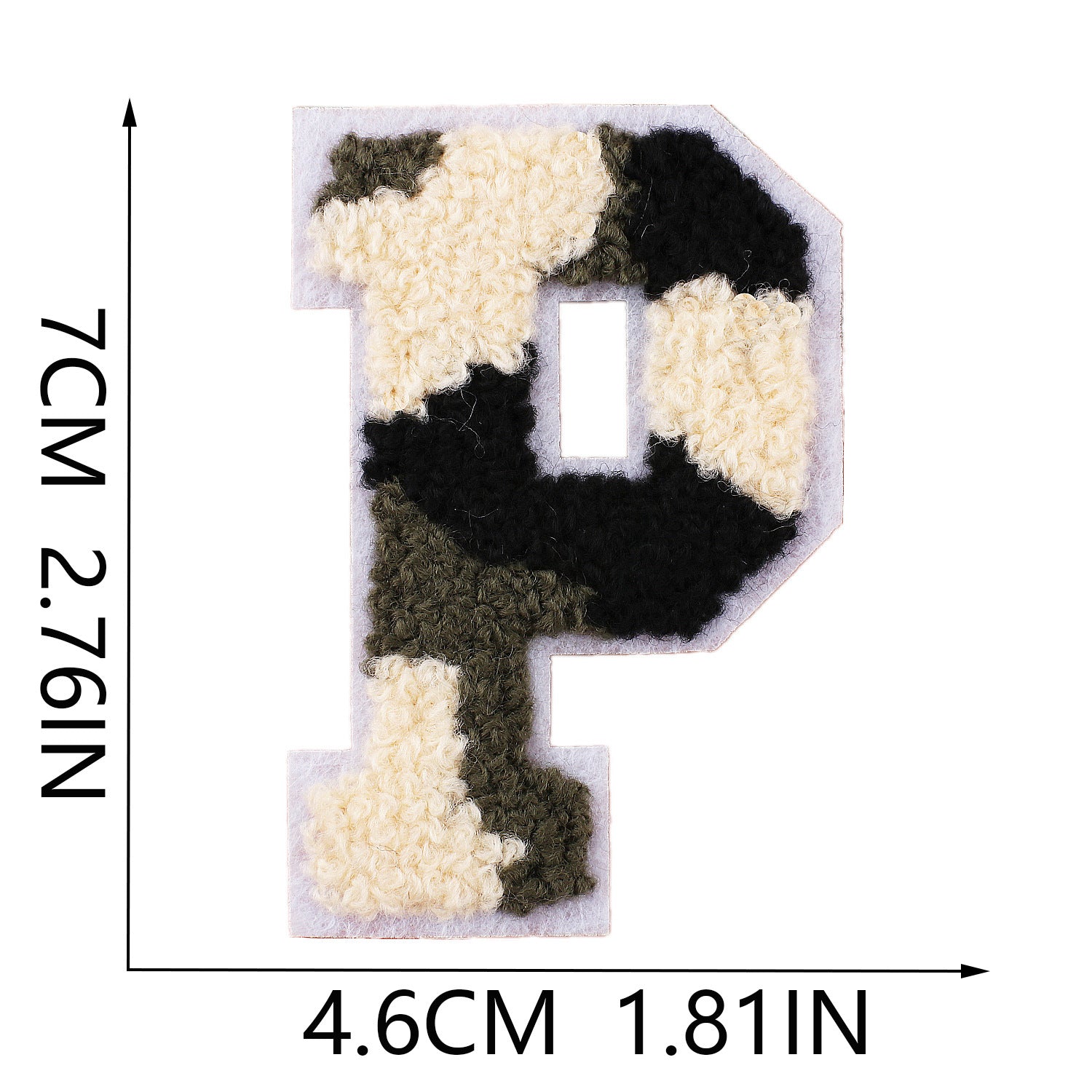 Wholesale Camouflage English letter embroidered towel patch