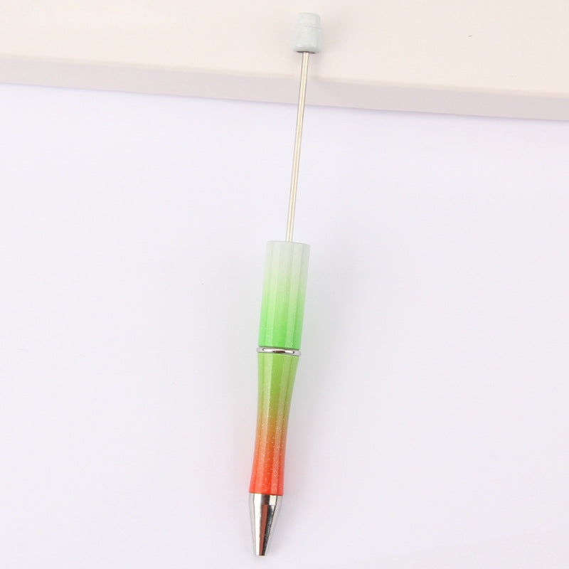 Al por mayor 10 piezas de plástico Rainbow Tricolor gradiente de bolsillo con cuentas